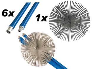 Kit spazzacamino aste 140 - 6, da