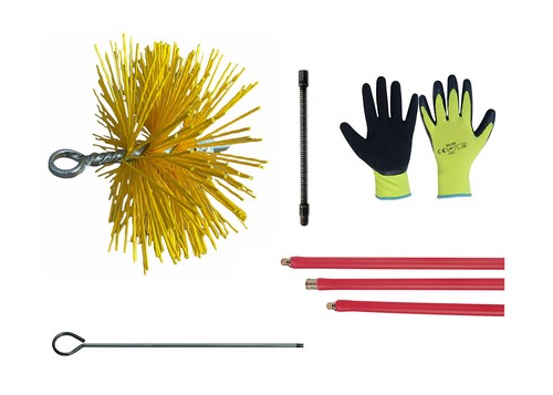 Kit spazzacamino pulizia canne - kit,