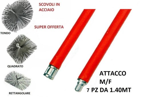 Kit pulizia camini mt8 6 - kit,